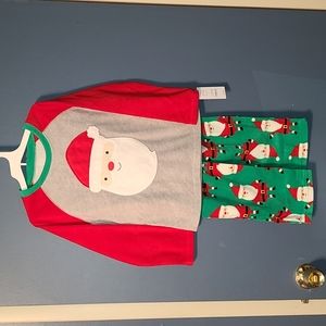 Carters kids Santa fleece 2 piece pajamas
